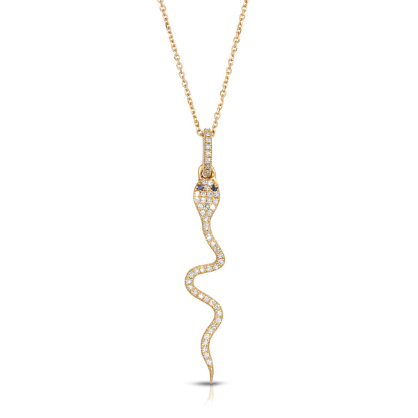 Harley 14 Karat Gold and Diamonds Serpent Necklace
