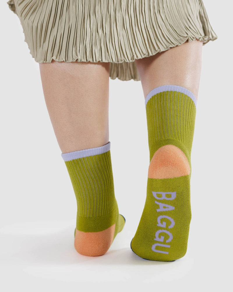 Ribbed Socks Unisex - Lemongrass