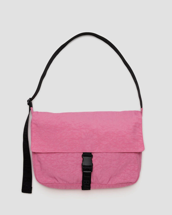 Nylon Messenger Bag - Azalea Pink
