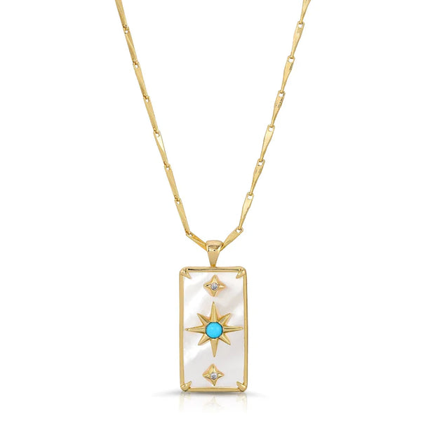 Starman Pendant Necklace - Mother of Pearl