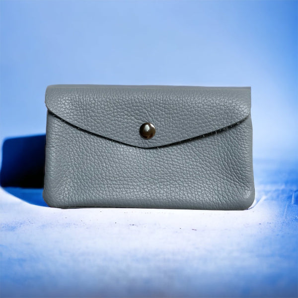 Wallet- Pebbble Leather - Lt.Blue