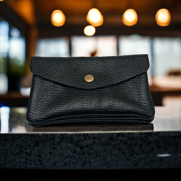 Wallet- Pebble Leather - Black