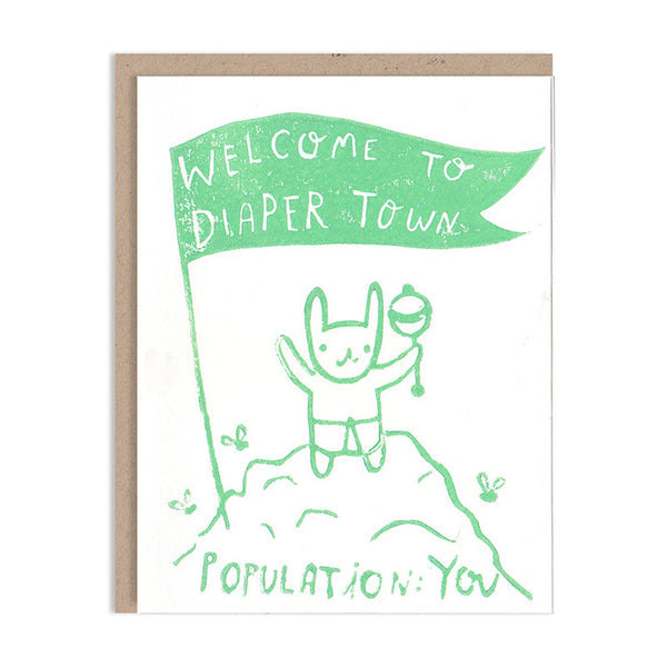 Diaper Town Greeting Card