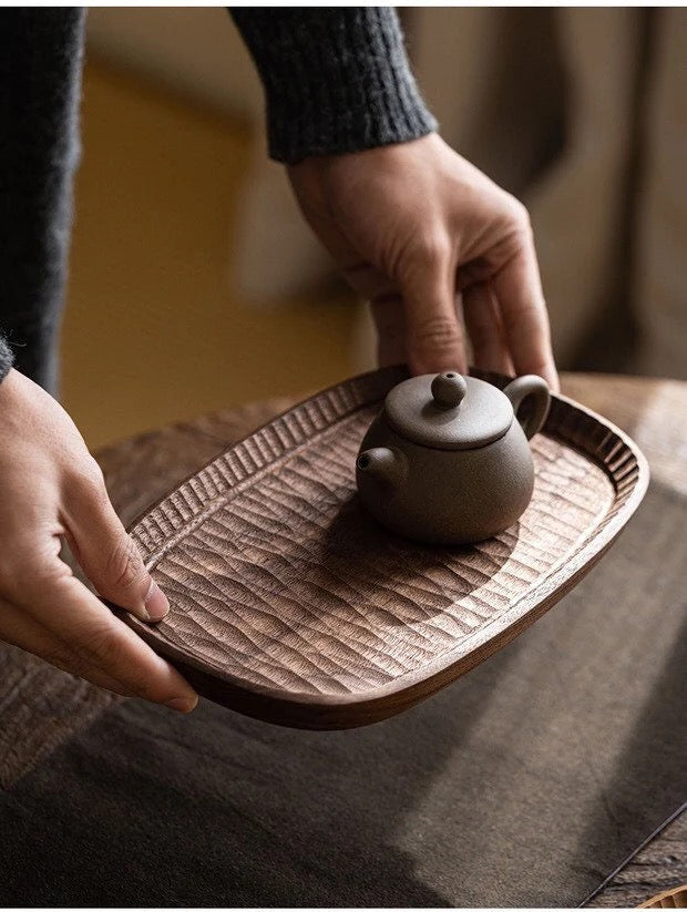 Handcarved Wooden Tea Tray