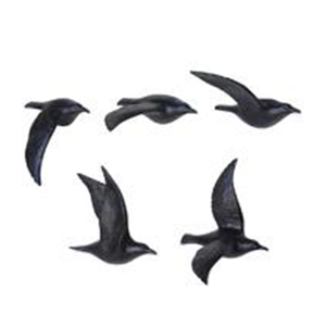 Set of Five Bone China Flying Gulls