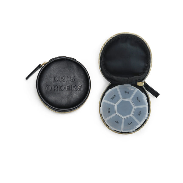 Vegan Leather Travel Pill Case - "Dr.'s Orders"
