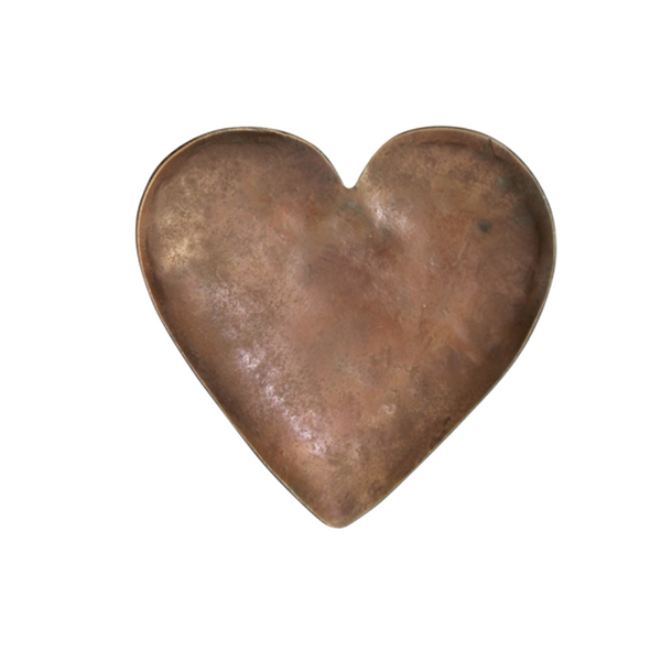 Forged Iron Heart Tray -Copper
