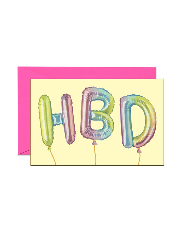 HBD Balloons Mini Card