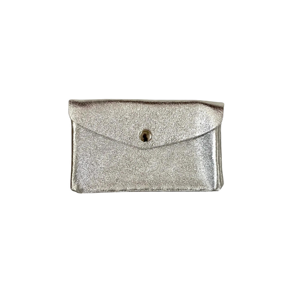 Wallet- Metallic Leather - Silver