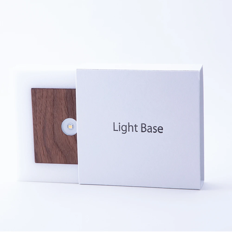 Sola Cube Light Base - Walnut