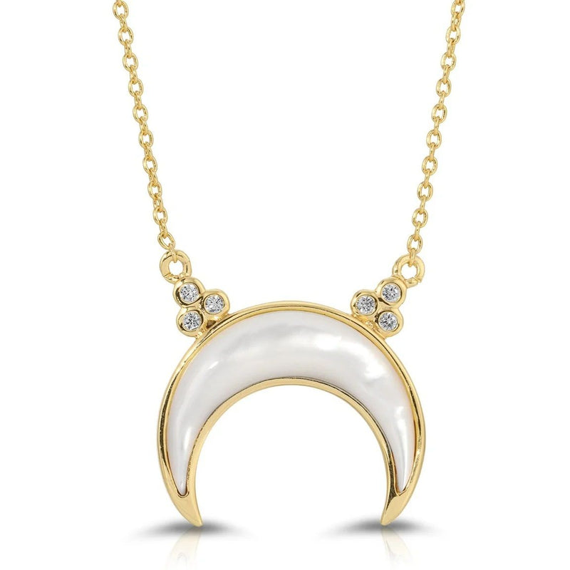 Titania Crescent Necklace - Mother Of Pearl