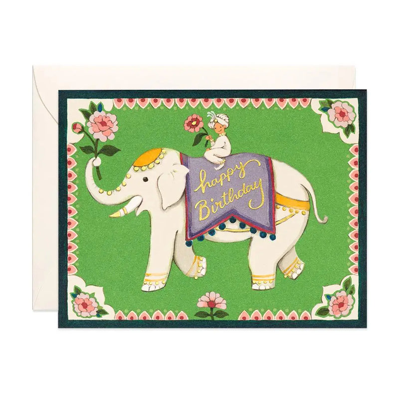 Indian Elephant Birthday Card