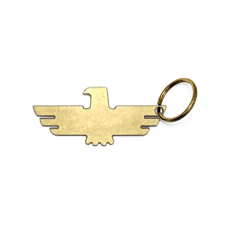 Thunderbird Keychain Bottle Opener -  Brass