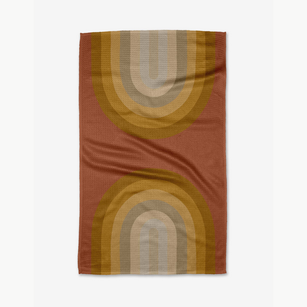 Geometry Kitchen Tea Towel - Pumpkin Spice