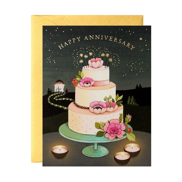 Anniversary Cake Card