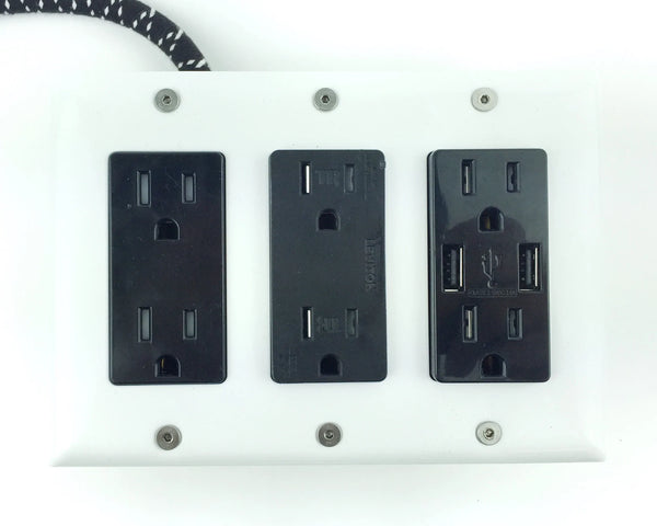6' Exto Surge 900 Smart Chip Surge Protected Power Strip with Smart USB A and C