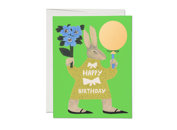 Party Rabbit FOIL Birthday Card