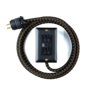 8' Exto Extension Cord with Dual USB/C and Outlet