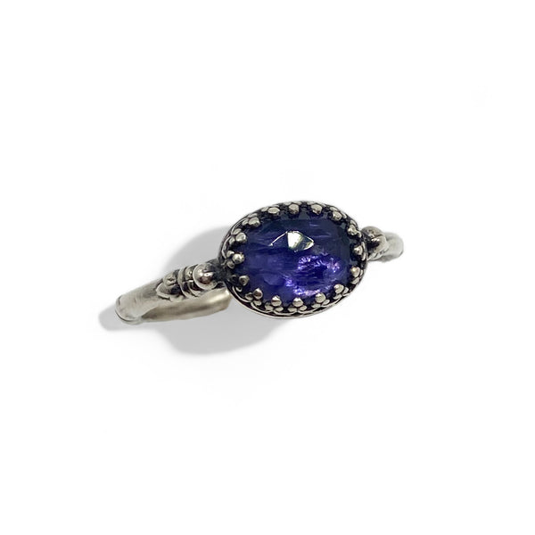Oval Iolite Ring - Size 7.25