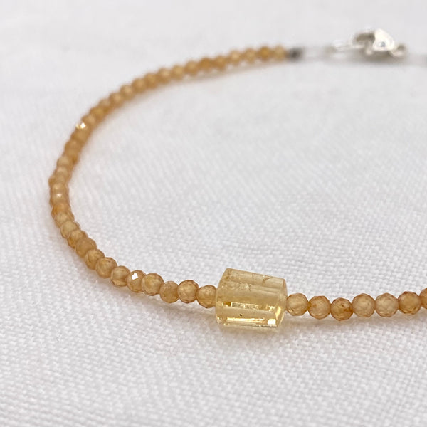 Bracelet with Hessonite, Imperial Topaz - Sterling Silver