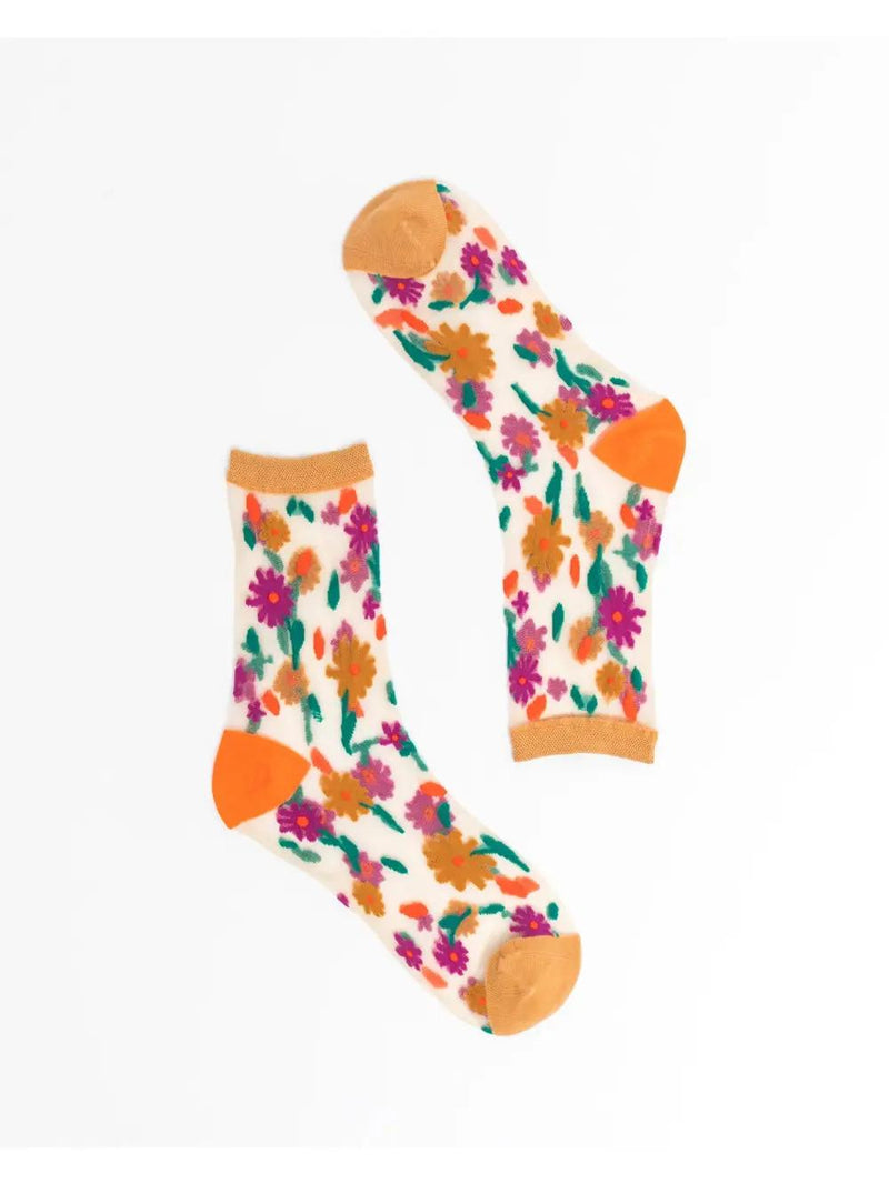 Ditsy Floral Sheer Ankle Sock