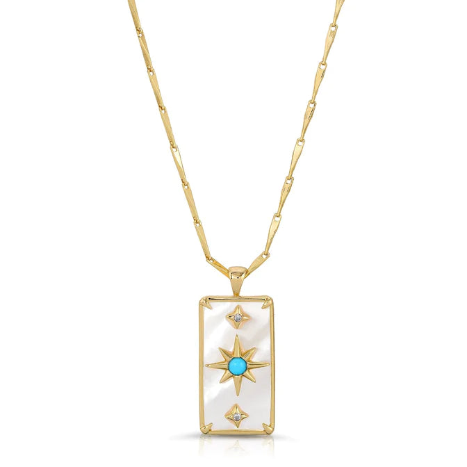 Starman Pendant Necklace - Mother of Pearl