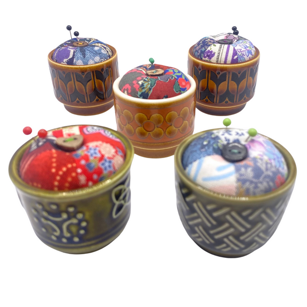 Egg Cup Pin Cushions - A Group