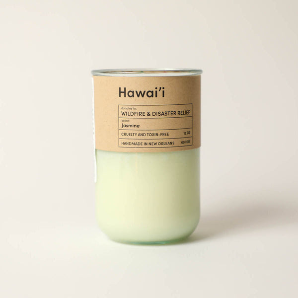 Hawai'i Wildfire Relief, Jasmine Scented Candle