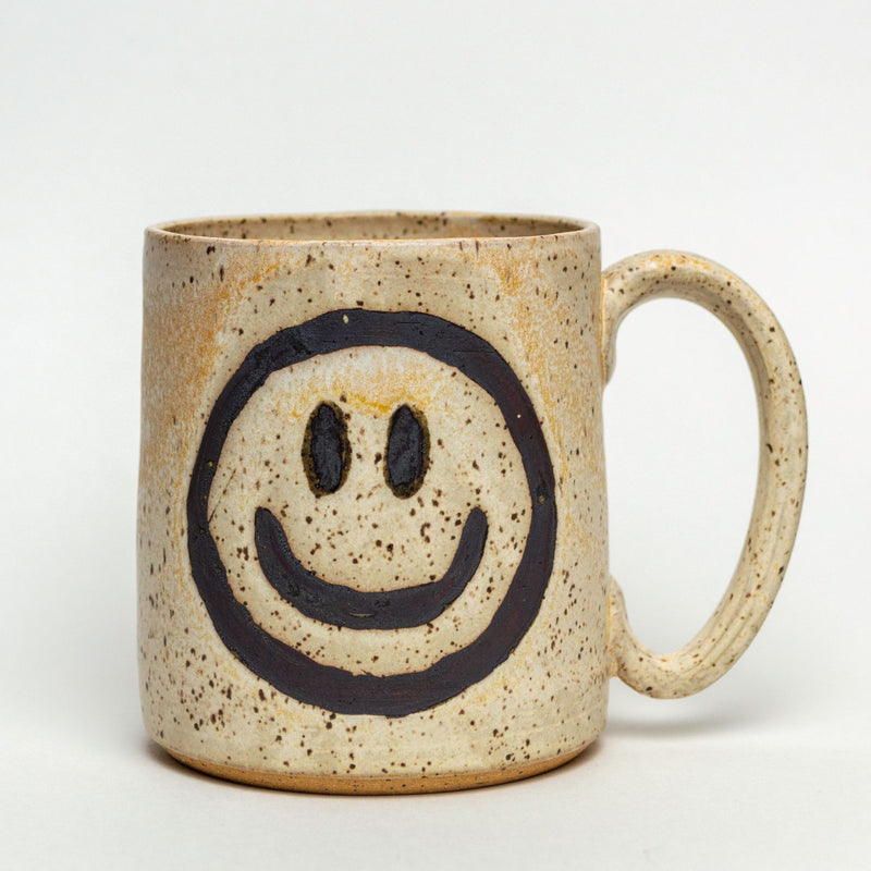 Smiley Face 14 oz Ceramic Mug - Ivory