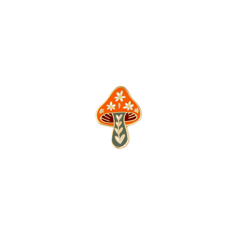 Floral Mushroom Enamel Pin