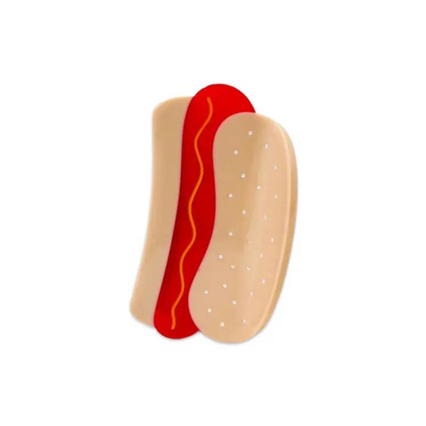 Mini Hot Dog Hair Claw Clip