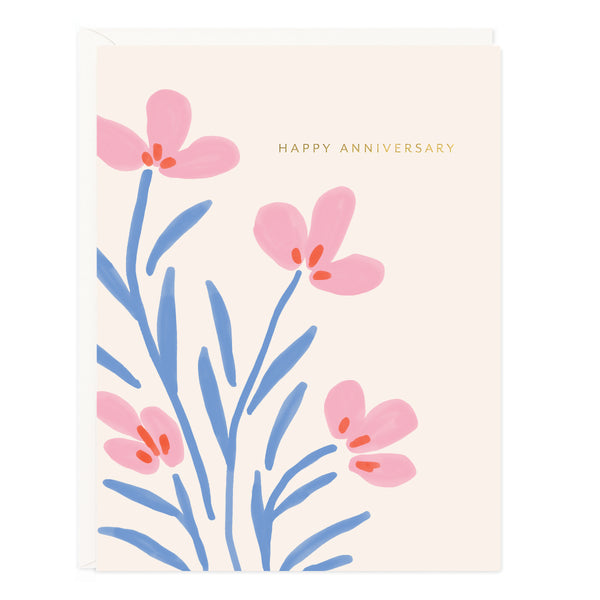 Anniversary Floral Greeting Card