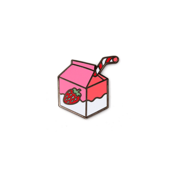 Strawberry Milk Enamel Pin