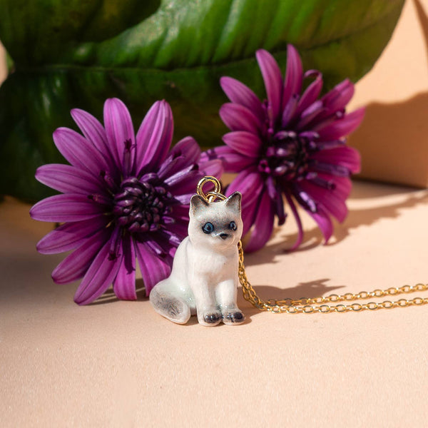 Tiny Otis Sitting Cat Necklace