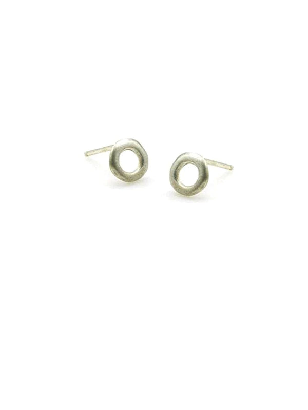 Tiny Open Circle Sterling Post Earring