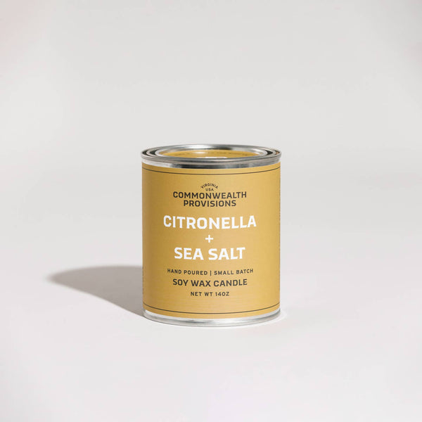 Citronella Candle 14oz - Citronella + Sea Salt