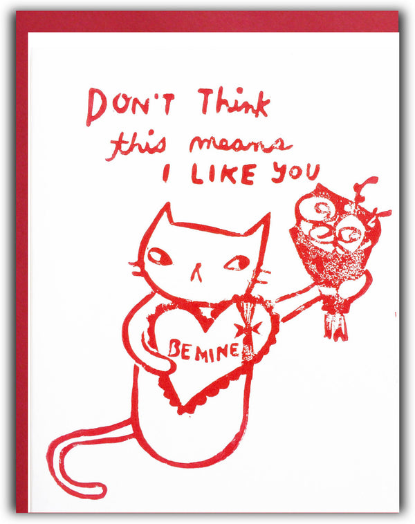 Reluctant Kitty Valentine Card