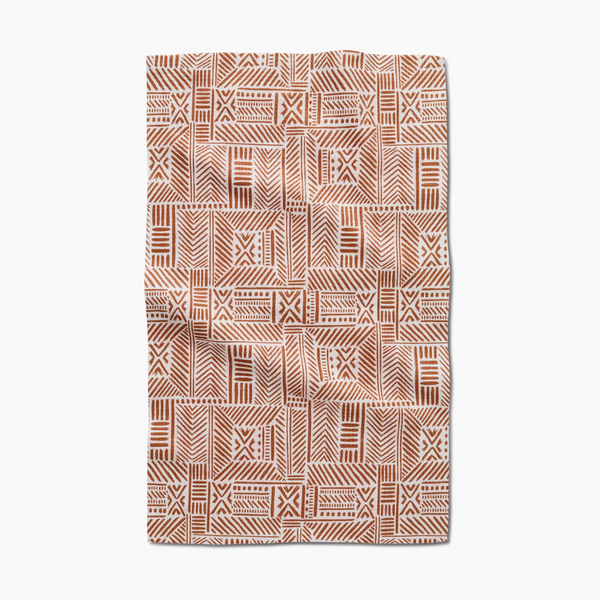 Geometry Kitchen Tea Towel - Mud Cloth Natural