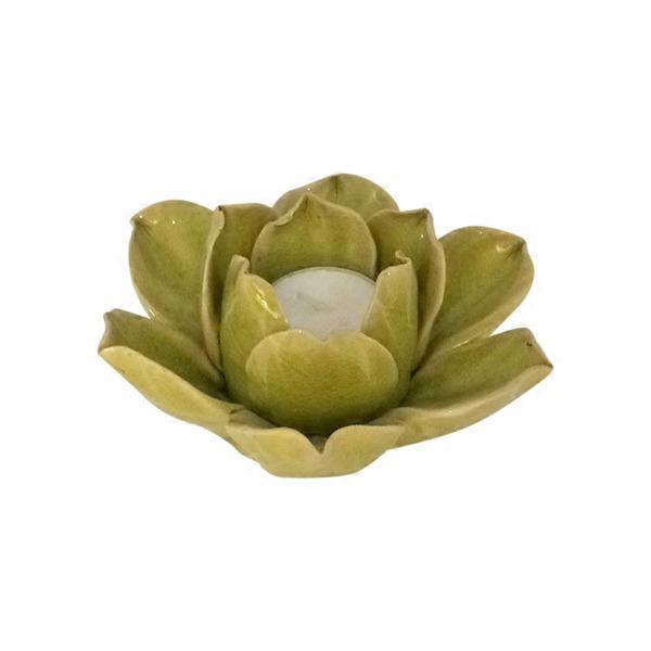 Lotus Tea Light Holder- Green