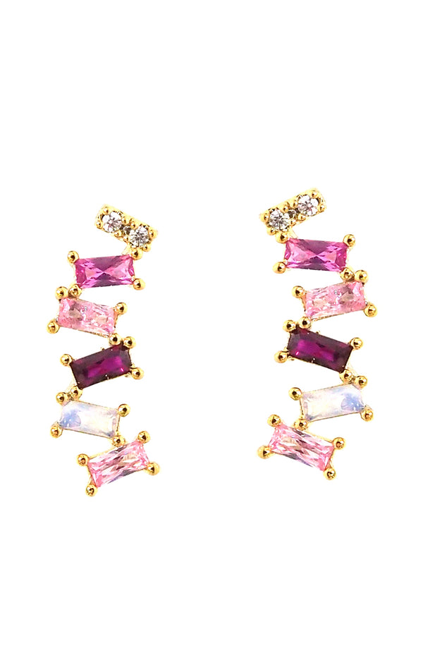 Climbers with CZ Accents - Pink