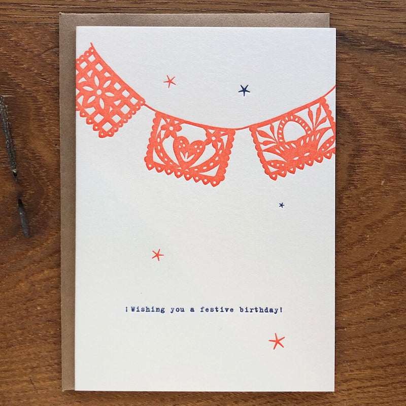 Festive Birthday Letterpress Card