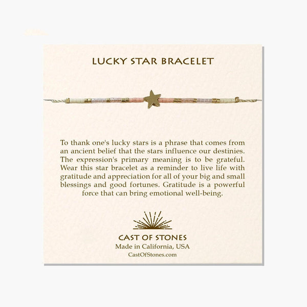 Lucky Star Bracelet - Gold & Peach