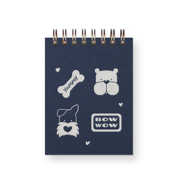 Bow Dog Mini Jotter Notebook