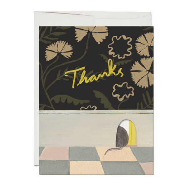 Mouse House Thank You French Fold Card