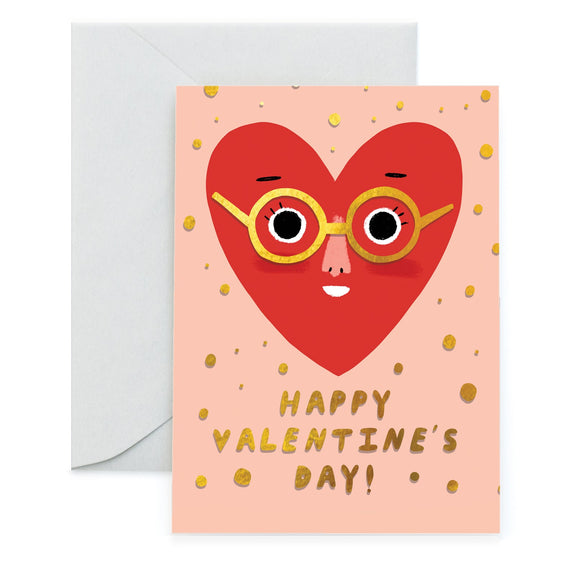 Heart Face Valentine;s Day Card