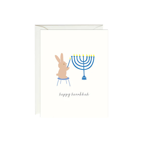 Happy Hannukah Bunny Card