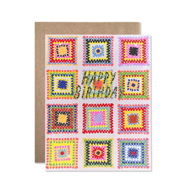 Happy Birthday Crochet Quilt