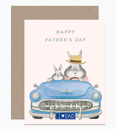 Dad Bunny Convertible Father's Day Card