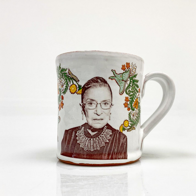Ruth Bader Ginsberg RBG Flower Mug