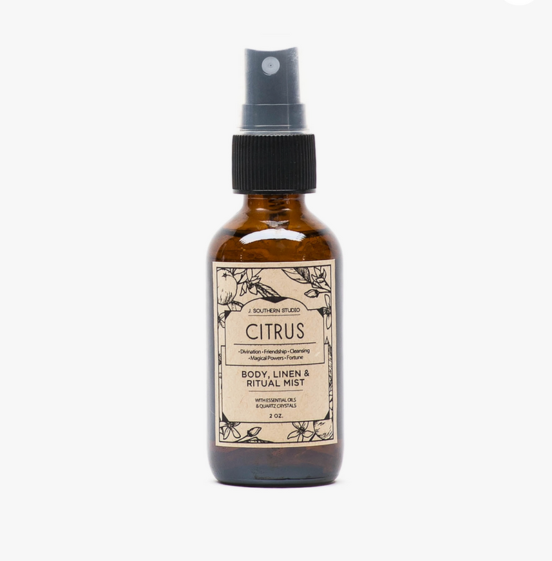 Citrus Body & Linen Ritual Mist with Crystals- 2 oz